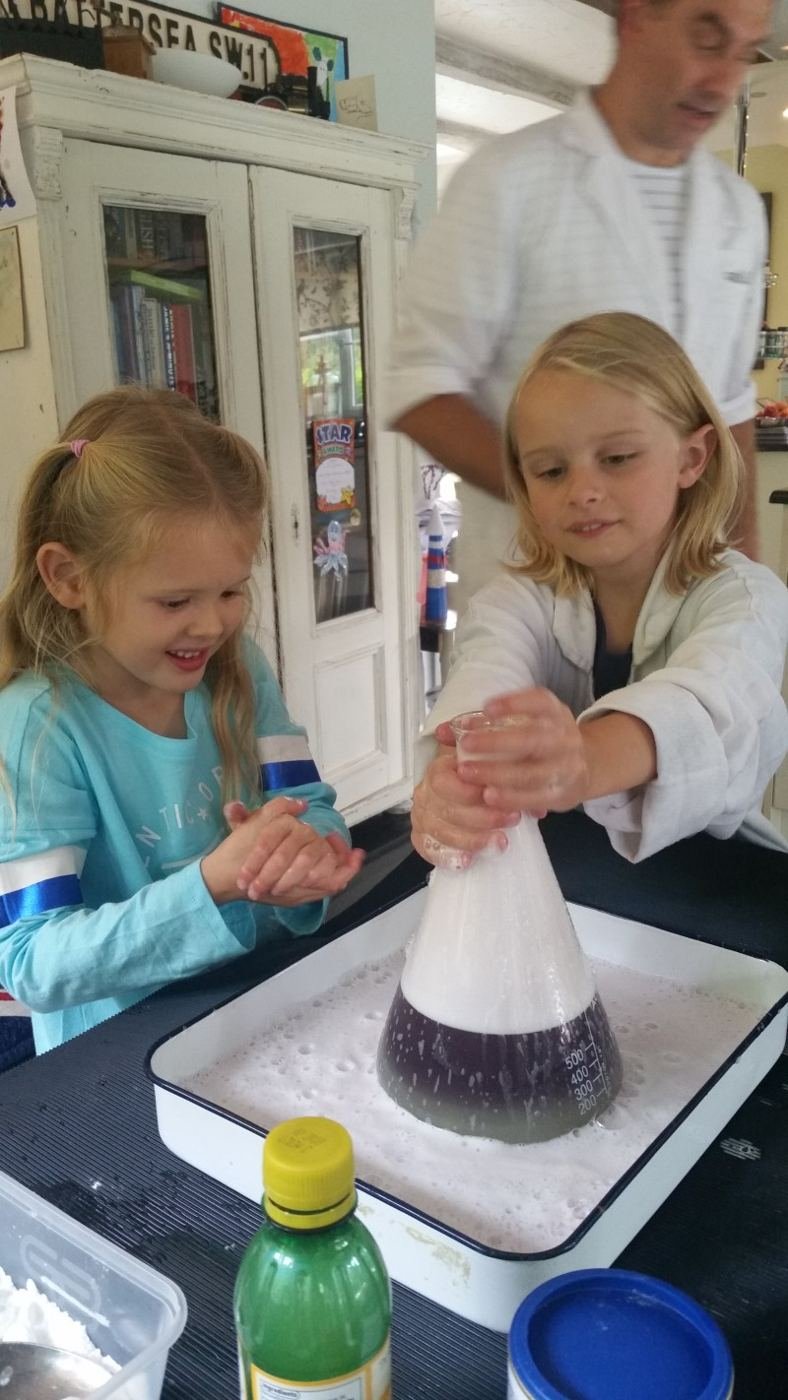 Child carrying out a workshop experiment